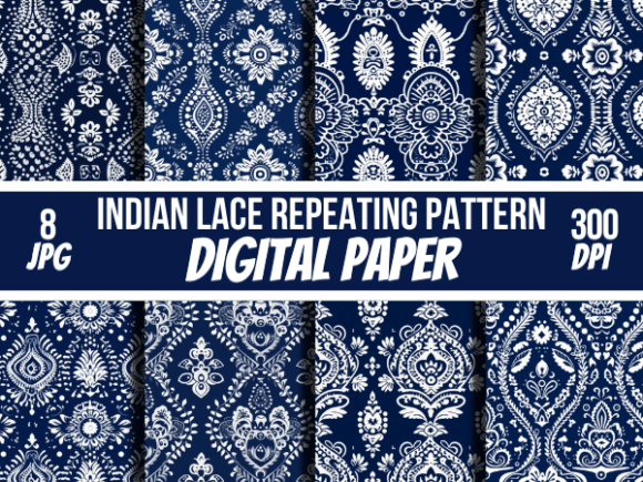 Download Indian Lace Patterns Digital Papers - Lace patterns Collection