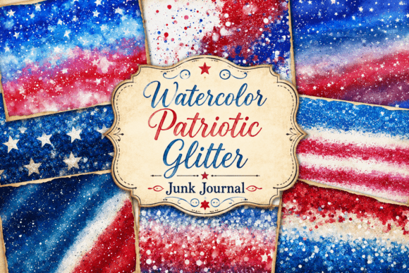 Download Watercolor Patriotic Glitter - Premium Resources
